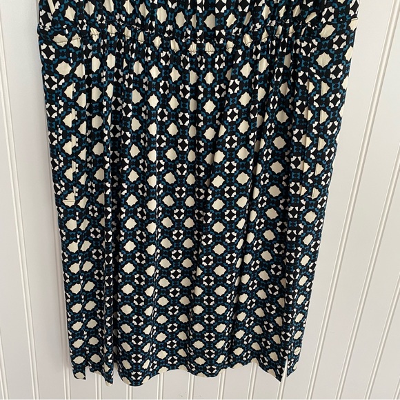 LOFT Black/ blue Sheath Dress Sleeveless V-neck, SIZE XS - Picture 8 of 9